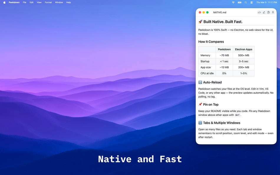 #7. Peekdown (macOS) Ved: Tim Gavin