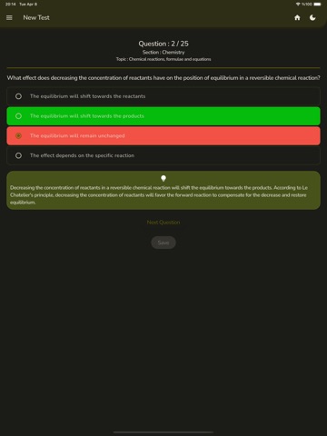 BioMedical Admission Exam Test iPad screenshot