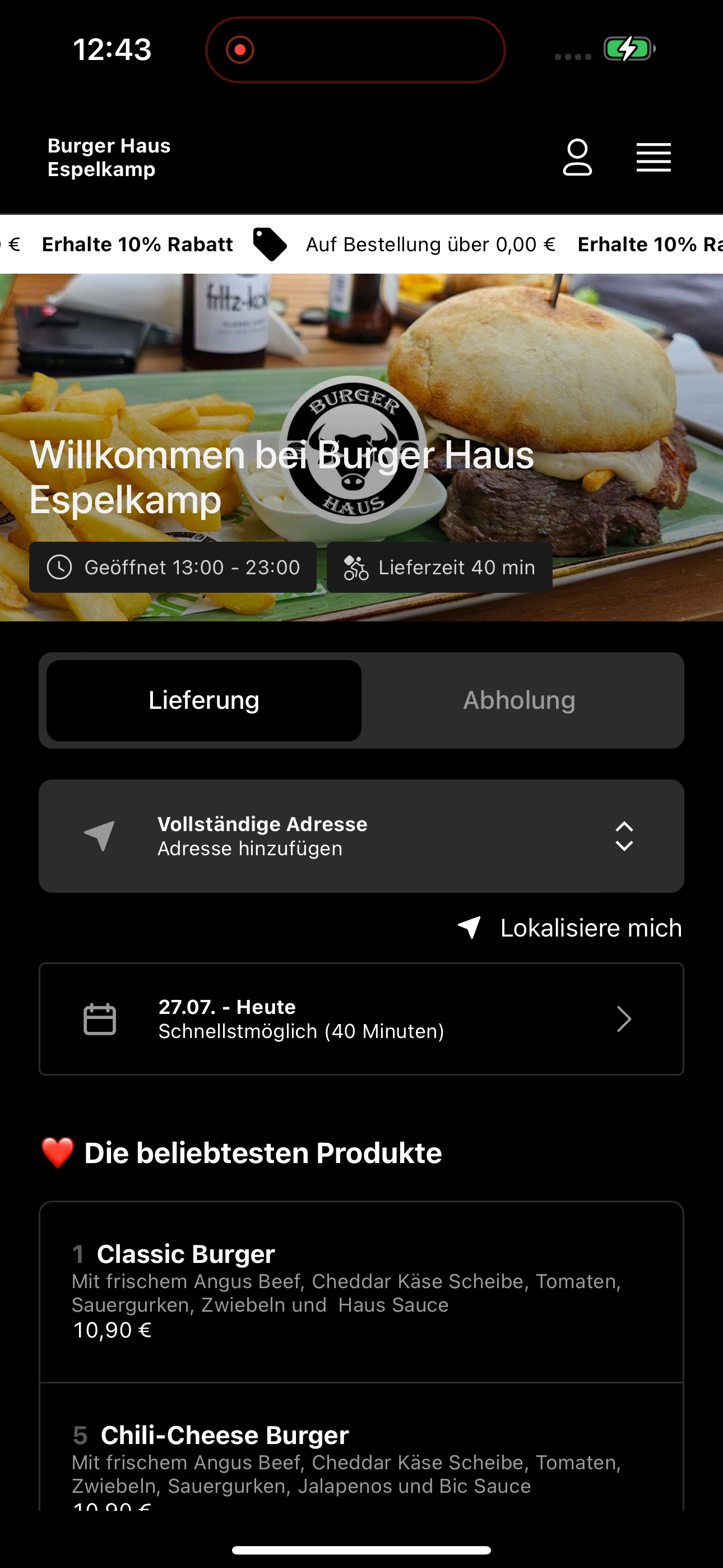 Burger Haus Espelkamp screenshot 2