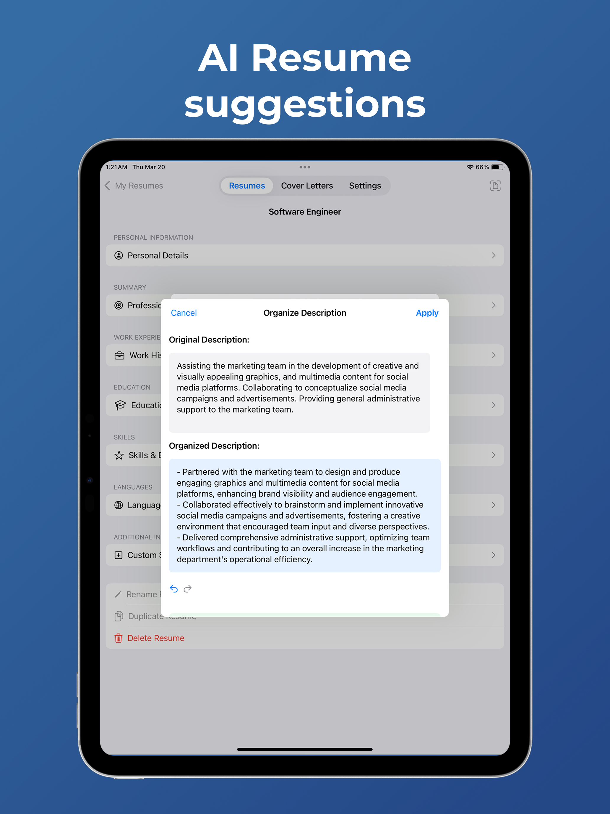 Resume Creator & Cover Letter screenshot 11