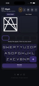 Glyph - Daily Word Puzzle screenshot