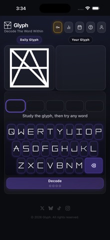 Glyph - Daily Word Puzzle screenshot