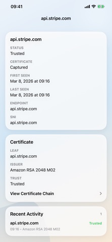 Inspect - View TLS certificate Screenshot 3 of 4