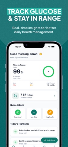 CarbTrack: Glucose Tracker Screenshot 2 of 6