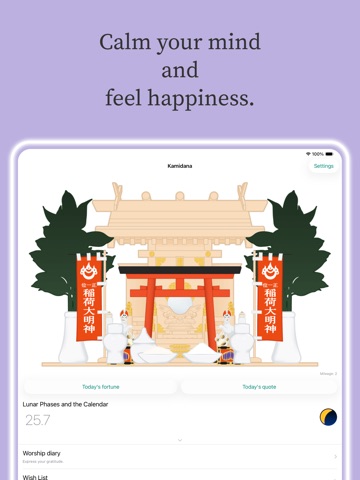 Kamidana: Japanese Zen Habit iPad screenshot