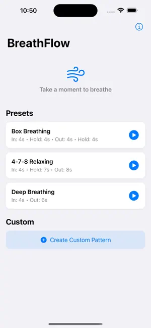 BreathFlow - Guided Patterns screenshot 1