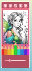 Fairy coloring book for girls screenshot #2 for iPhone
