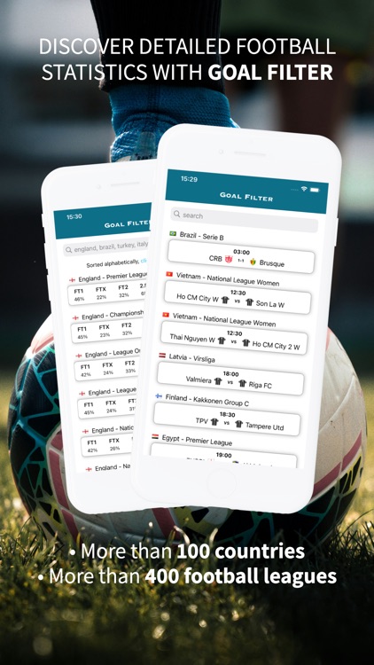 Goal Filter - Football Stats