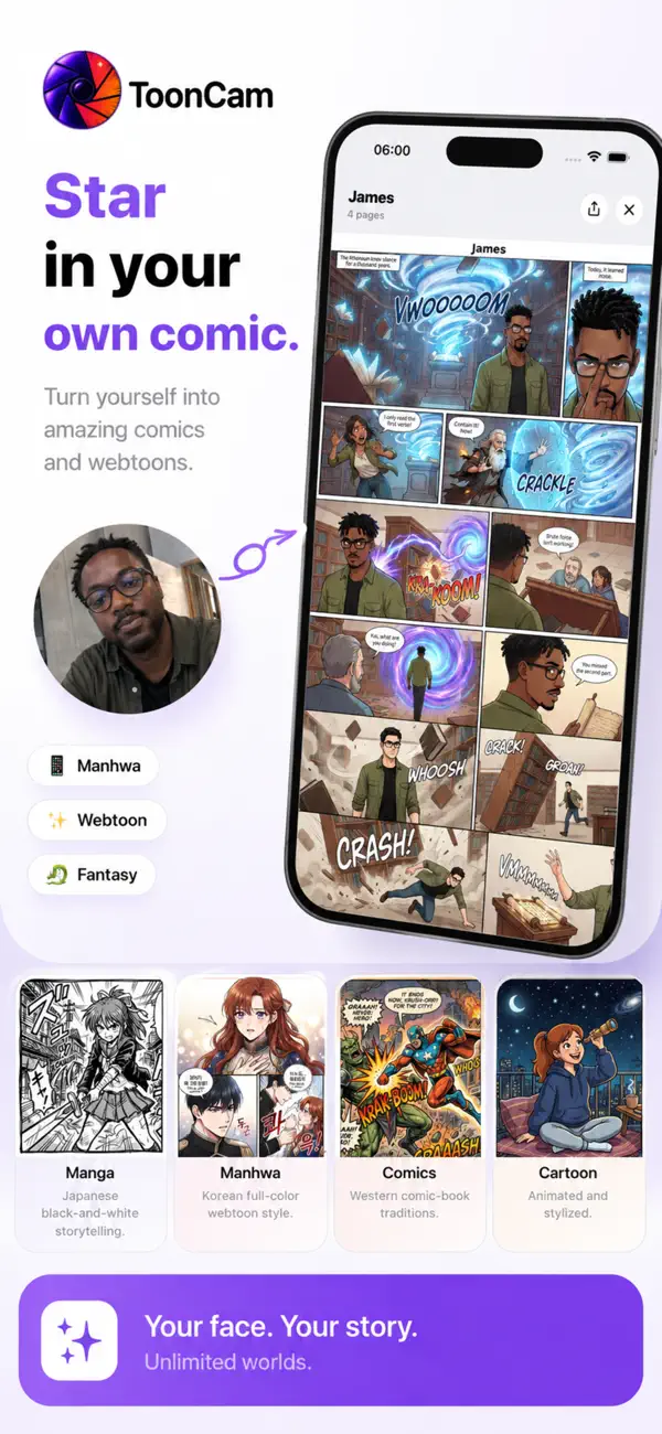 Screenshot #3 pour ToonCam - AI Cartoon Maker