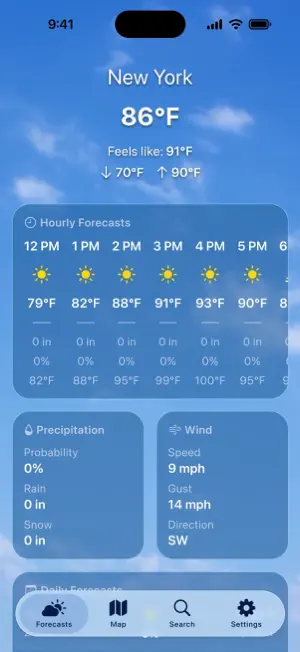 Weather + Radar & Rain Alerts screenshot 1