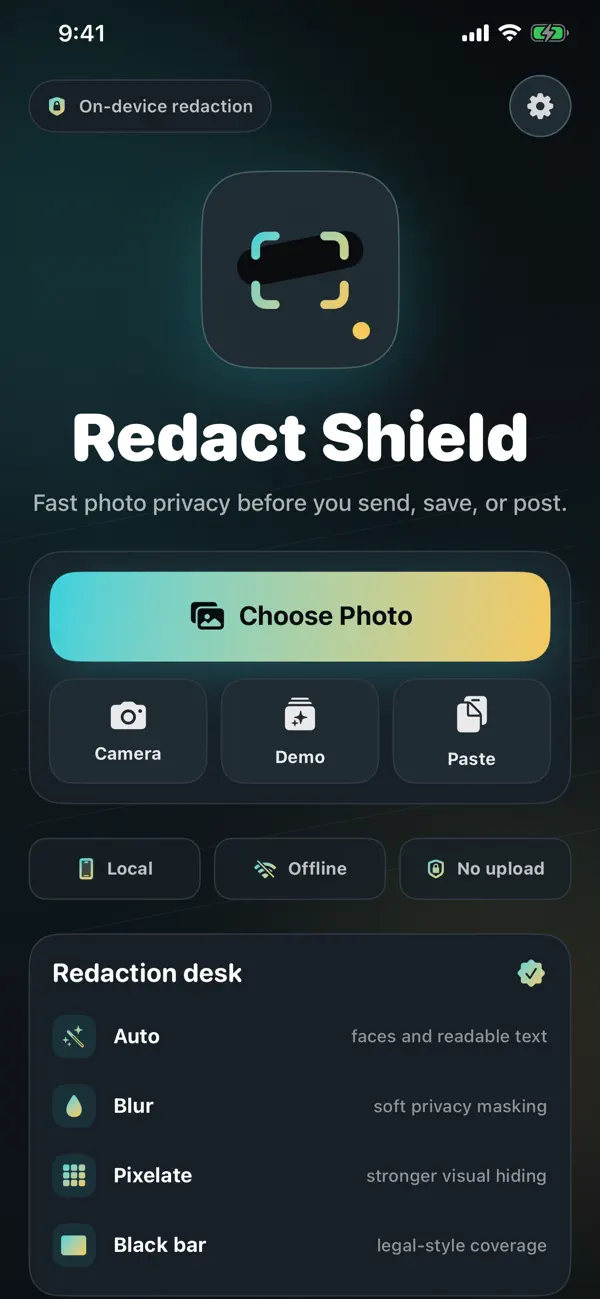 Screenshot #1 pour Redact Shield