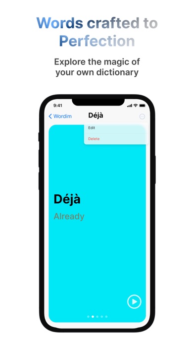 Wordim - Personal vocabulary Screenshot