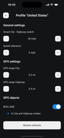 SpeedCam Smart Radar iPhone screenshot