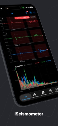 iSeismometer app screenshot
