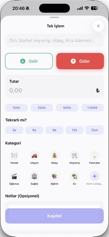 Çetele: Bütçe Takibi screenshot