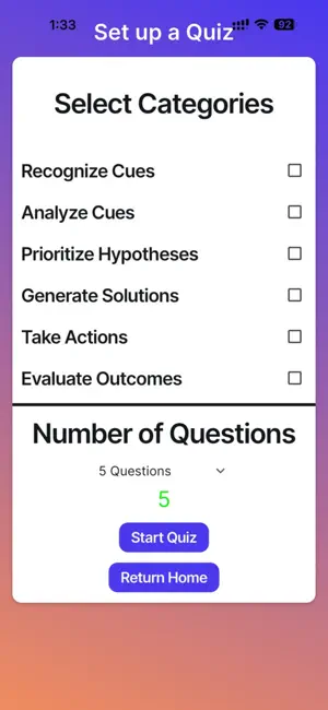 Nursing Clinical Judgment Quiz screenshot 2