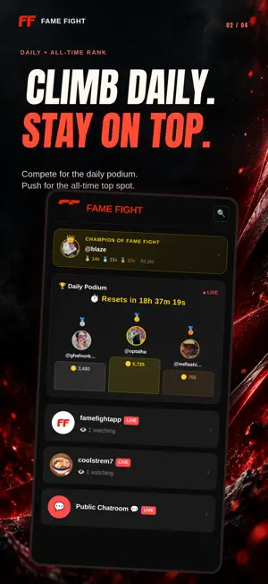 FAME FIGHT APP screenshot 2