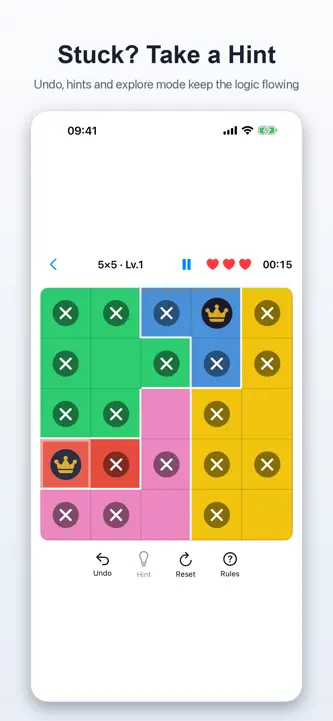 Queens Game: Logic Puzzle screenshot 4