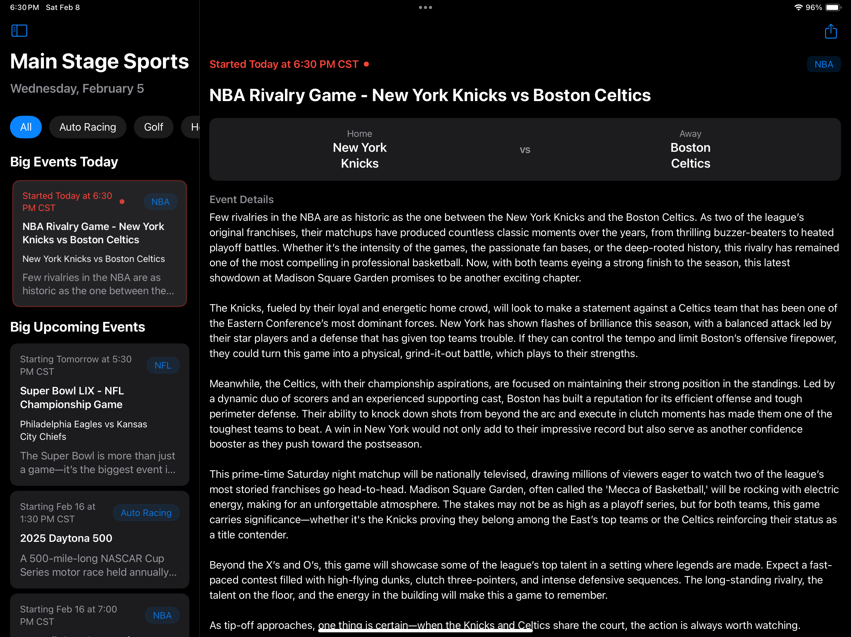 MainStageSports screenshot 6