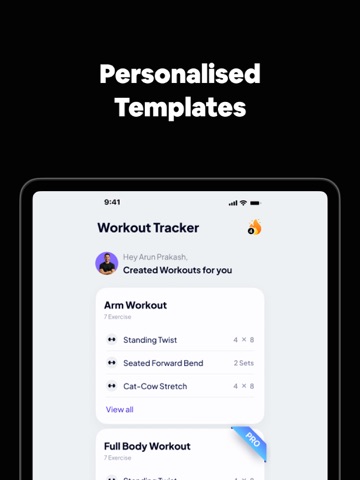 Hvy: workout tracker gym log iPad screenshot