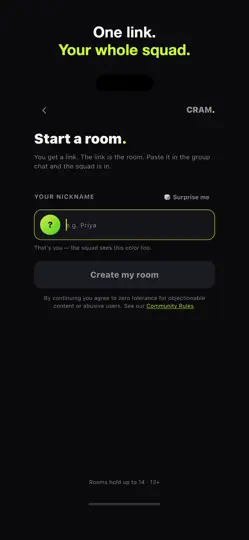 Captura de pantalla de CRAM - Quiz Together en iPhone 2