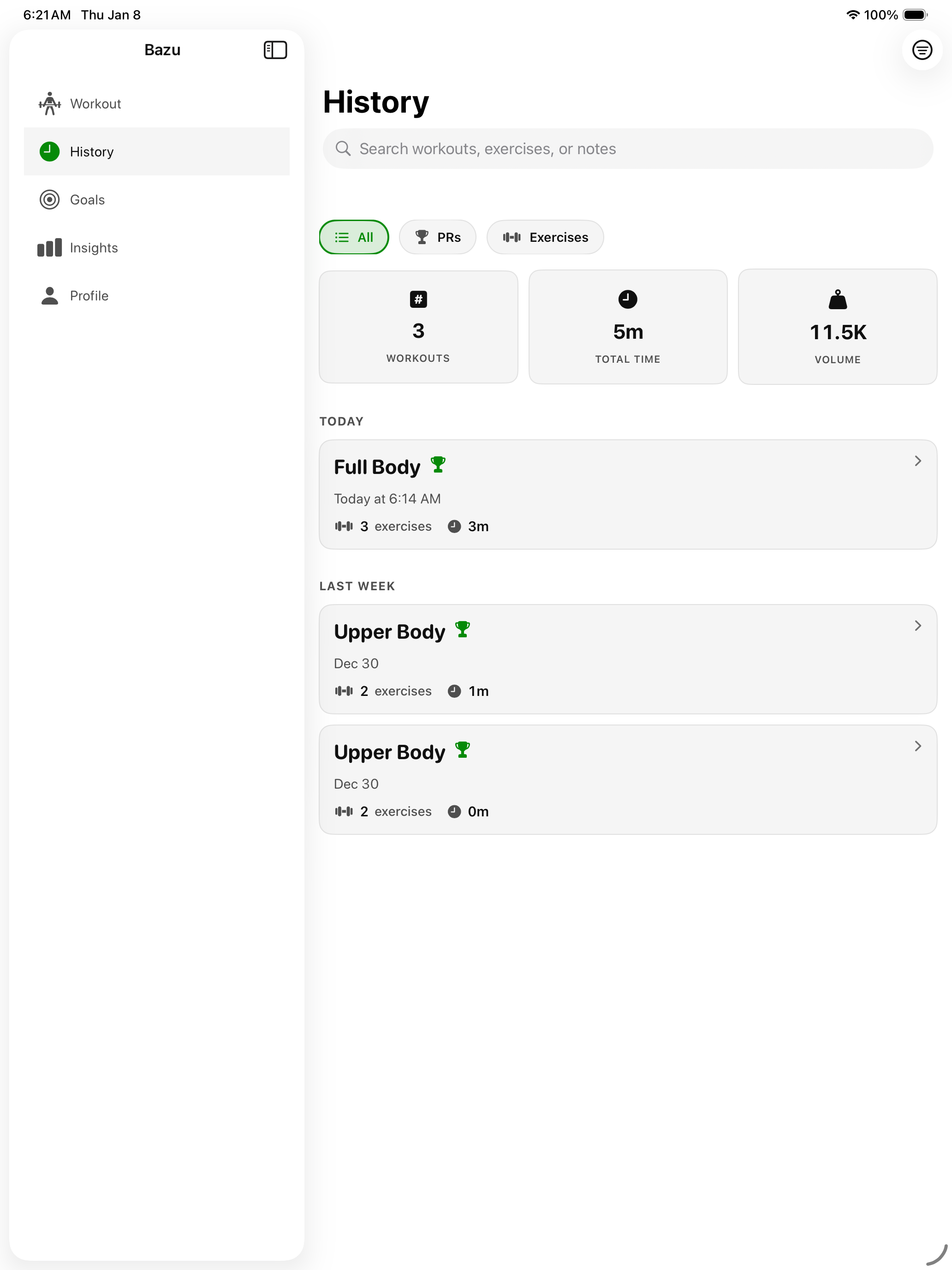 Bazu Workout Tracker & Gym Log screenshot 13