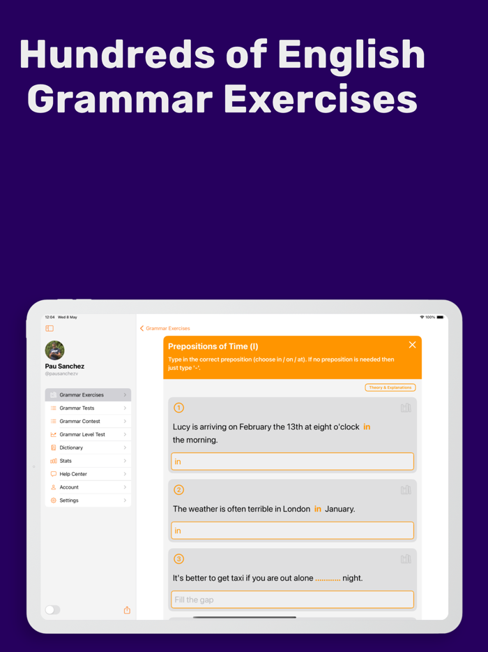 English Grammar Test PRO