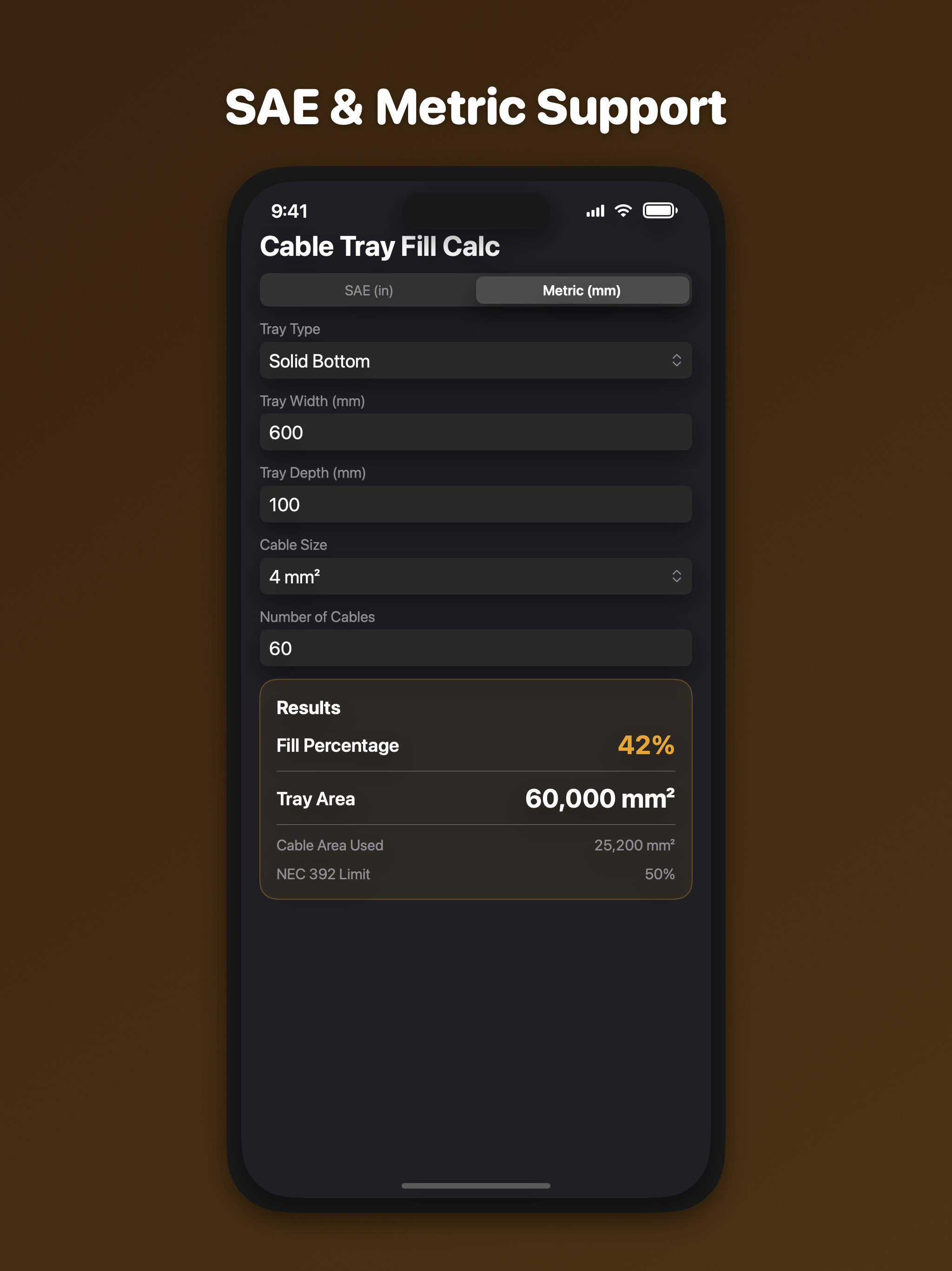 Cable Tray Fill Calc screenshot 5