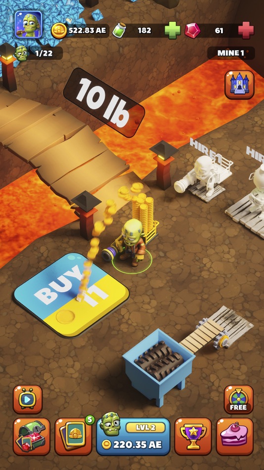 #4. Idle Zombie Miner: Gold Tycoon (iOS) 由: Royal Ark. We craft best action games every day