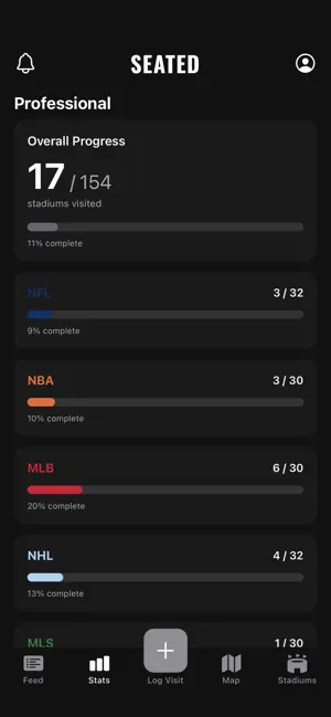 Seated - Stadium Tracker screenshot 1