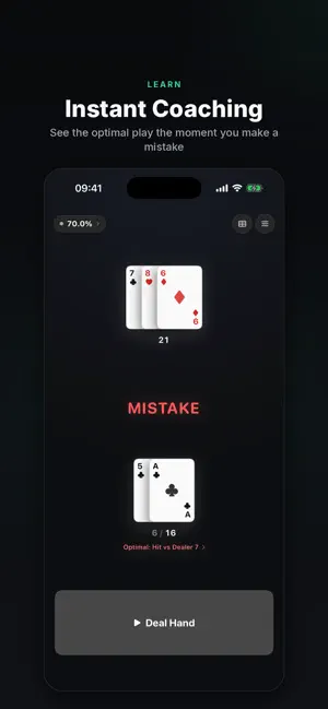 Optimal: Blackjack Coach screenshot 2