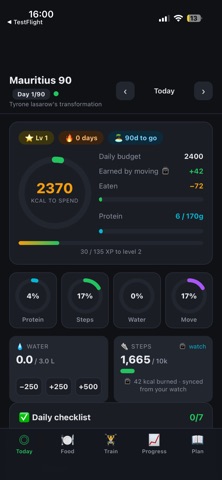 FreshMe: Fitness & Nutrition screenshot