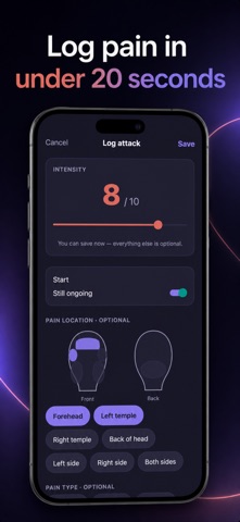 Migraine Diary Tracker: Migrai Screenshot 2 of 6