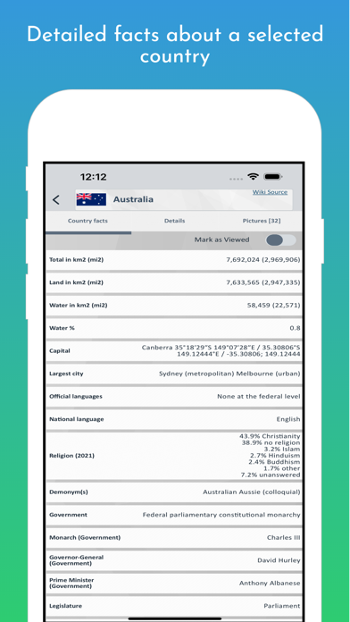 Country Insights Screenshot