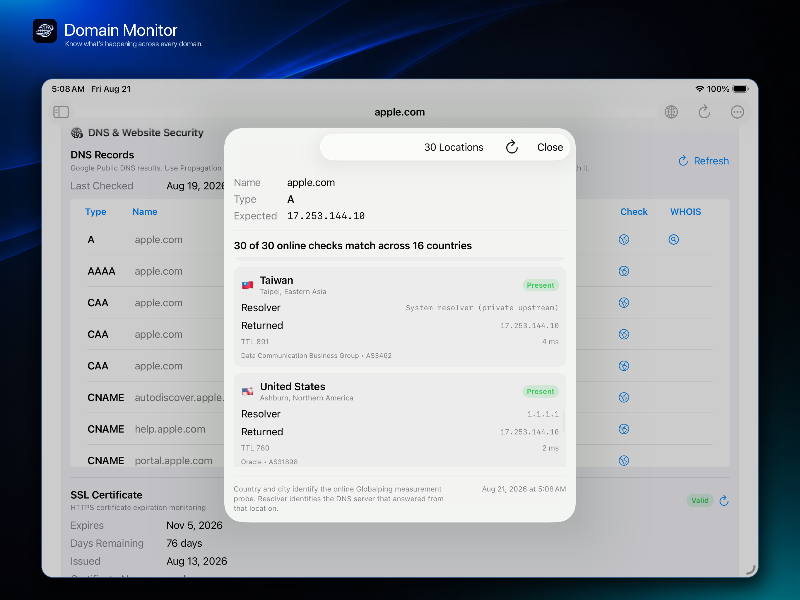 Domain Monitor screenshot 17