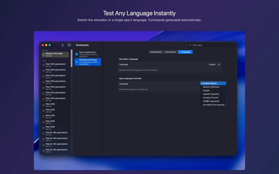 #3. SimDefaults (macOS) By: Chrystian Vieyra