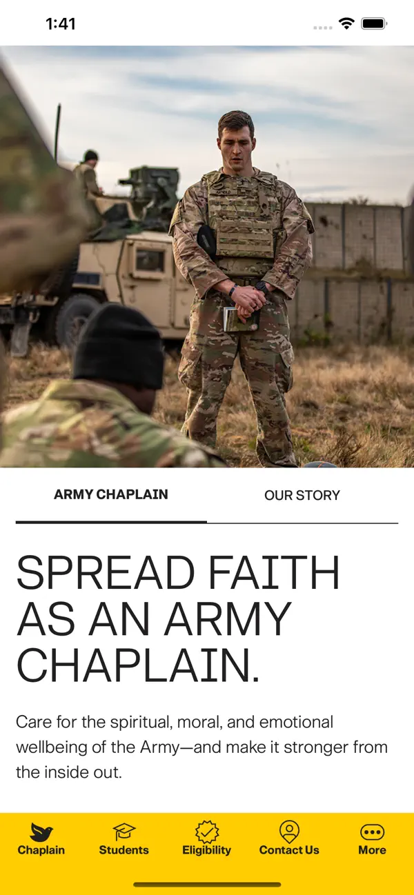 Screenshot #1 pour U.S. Army Chaplain Careers