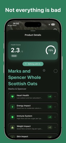 Zing - Food Nutrition Score screenshot