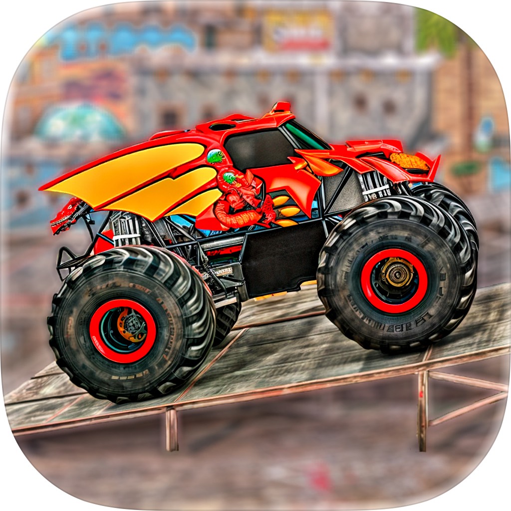 Apple App Store cover for Monster Truck: Drag Race Clash