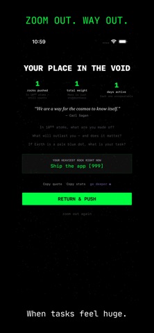 Uphill - Dark Minimalist Tasks screenshot