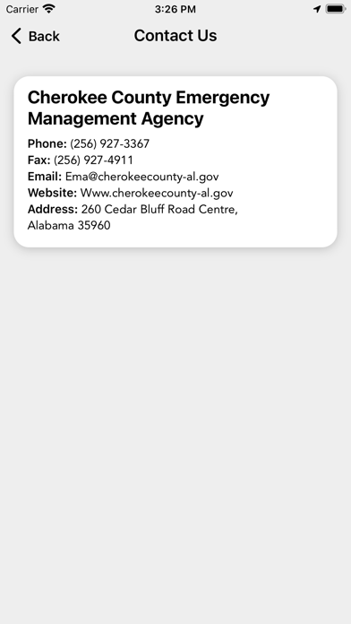 Cherokee County EMA Screenshot