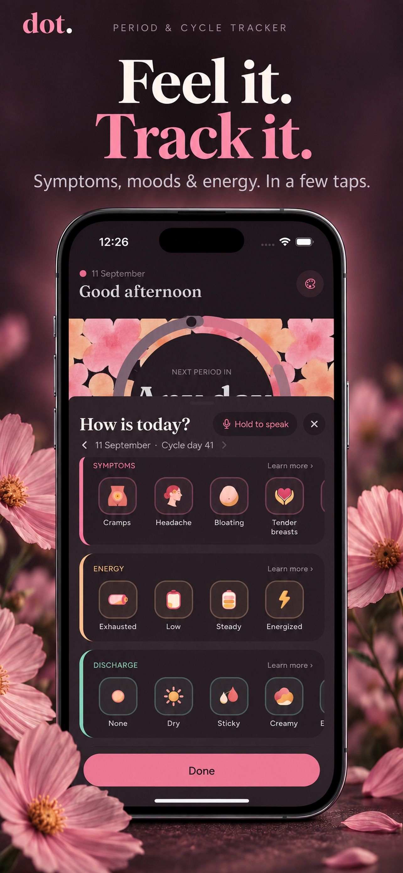 Screenshot 2 of Dot: Private Period Tracker