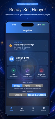 Henyo Five: Pinoy Word Game iPhone screenshot