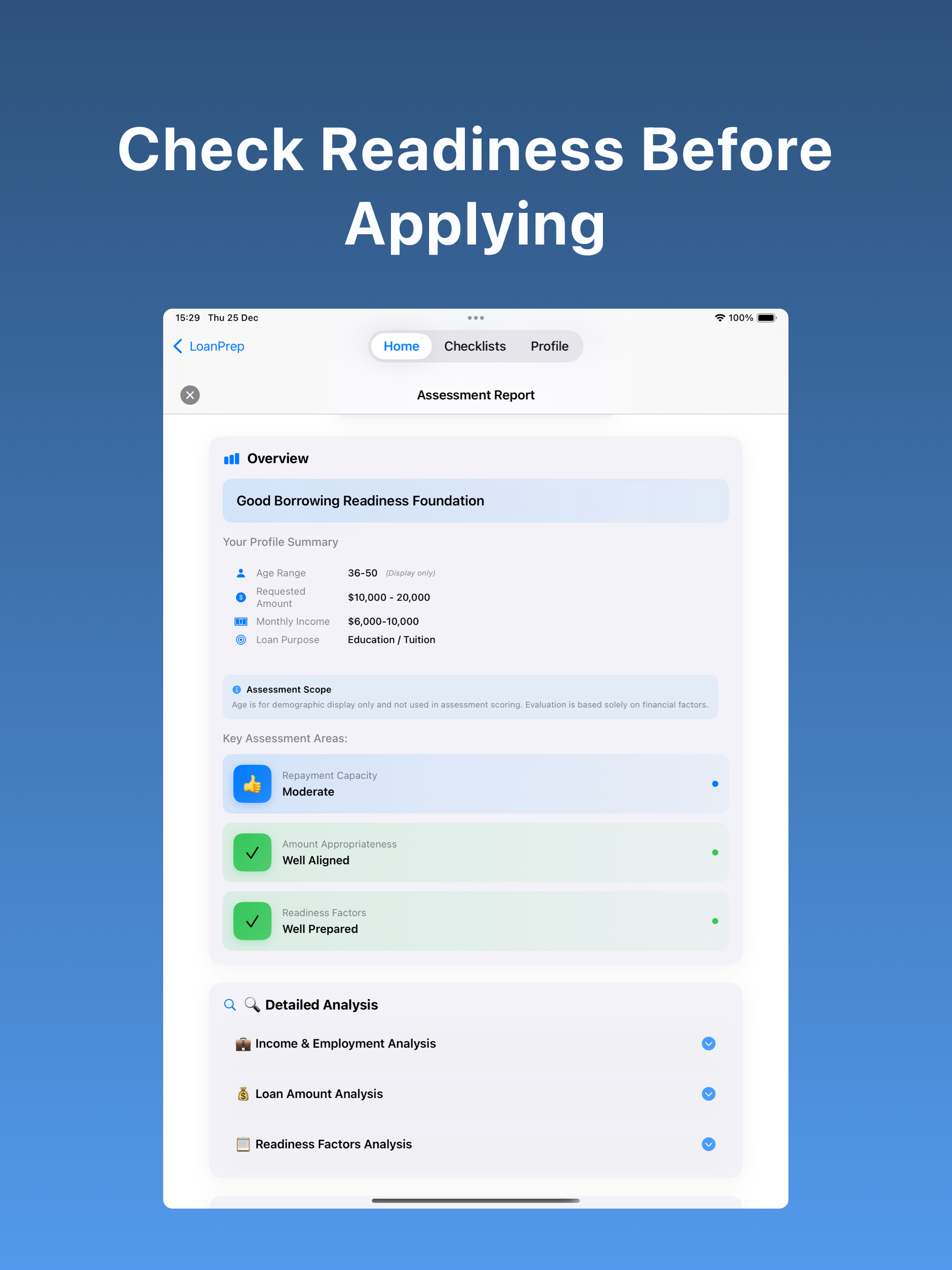 LoanPrep - Eligibility Check