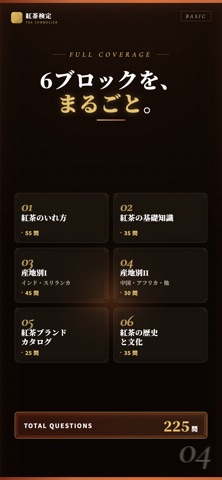 紅茶検定 ベーシック対策｜問題集 のスクリーンショット