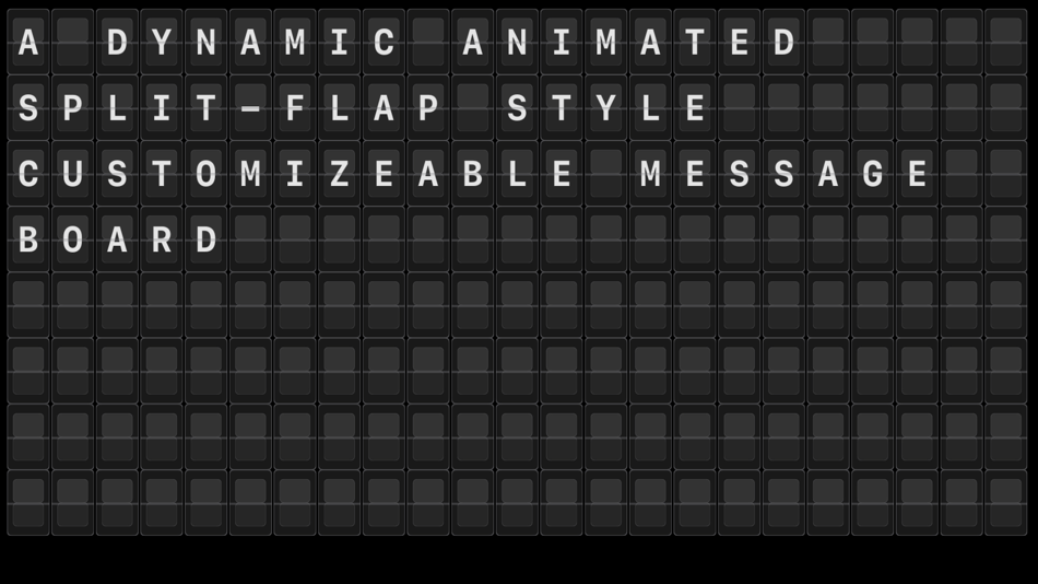 #6. split-flap board (iOS) 由: Gregory Dolder