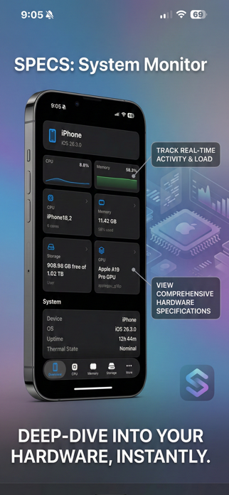 Specs: Device Info & Widget Screenshot 1 of 6