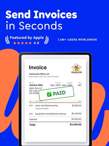 Billdu - Invoice & Quote Maker App Store preview screenshot 10