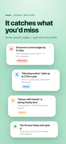 Leeway: Time Budget Planner iPhone screenshot