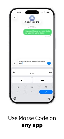 Simple Morse Code Keyboard iPhone screenshot
